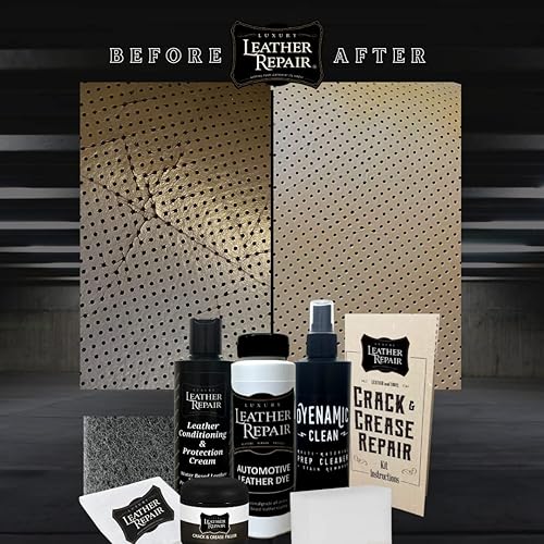 Miniatura 5 de Kit de reparación de cuero de lujo para reparación de grietas y arrugas de vinilo compatible con interiores y accesorios de cuero Porche, incluye