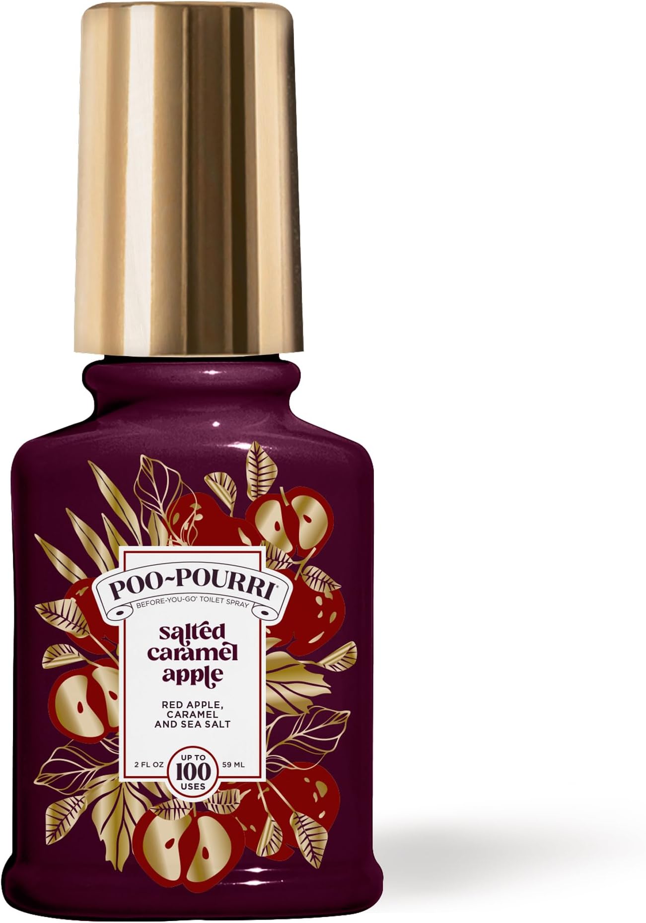 Before-You-Go Toilet Spray, Salted Caramel Apple, 2 Fl Oz – Caramel, Red Apple and Sea Salt