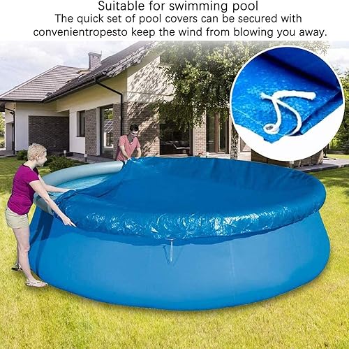 Miniatura 2 de Cubierta de la piscina, piscina redonda impermeable polvo de la piscina lona resistente a los rayos UV Mat Home piscina Accessor 96.1 in