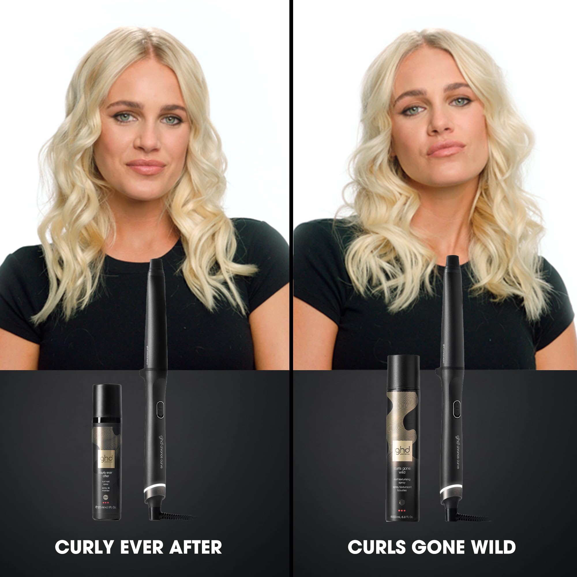 ghd Chronos Curve Conical Wand Arricciacapelli Professionale in Nero - Per Onde Effetto Spiaggia che Durano a Lungo - Ideale per Tutte le Lunghezze di Capelli (Presa EU)