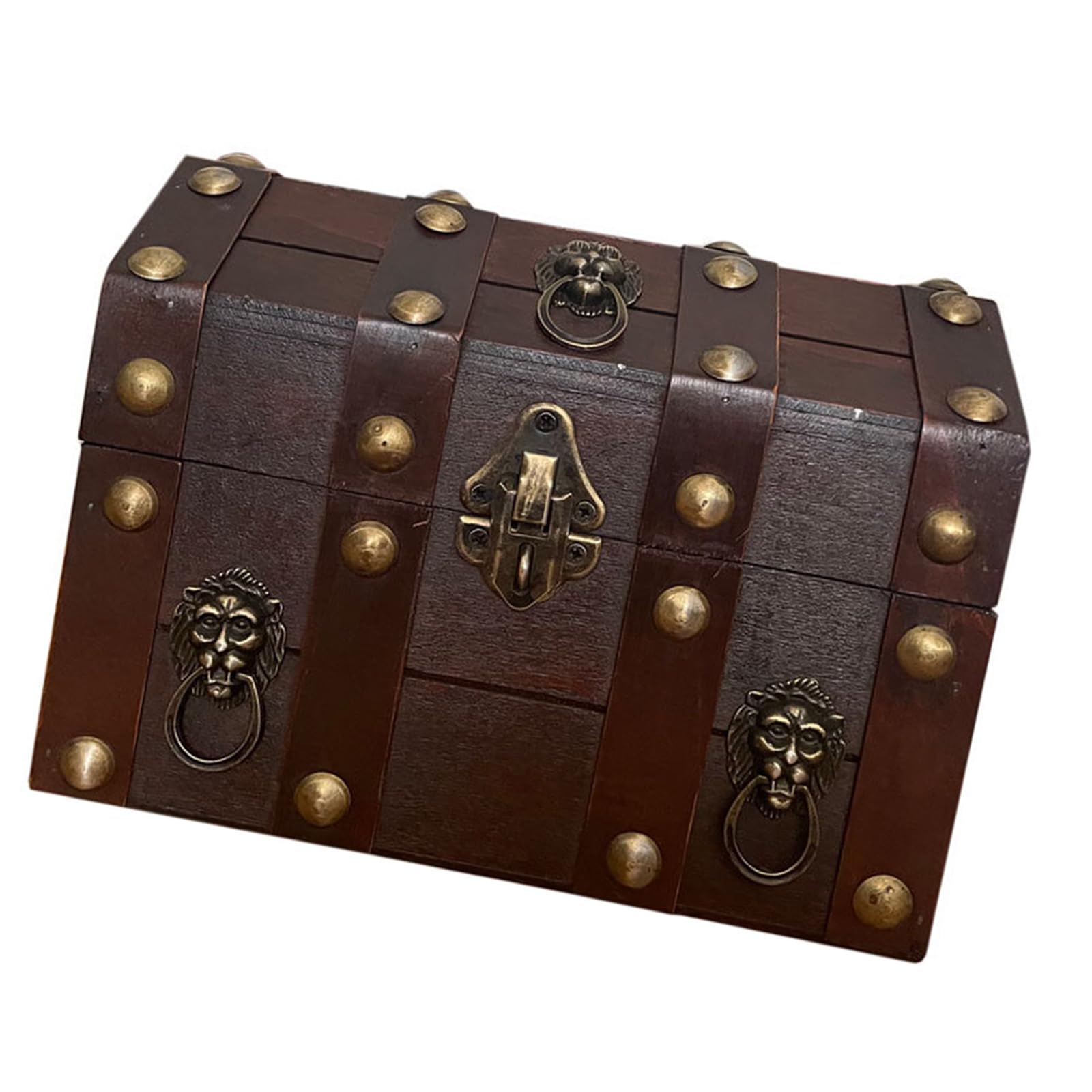 APGLSXY Wooden Treasure Chests for Collectors Antique Jewelry Storage Box with and Lid Home Decoration Accessories Wooden Chests