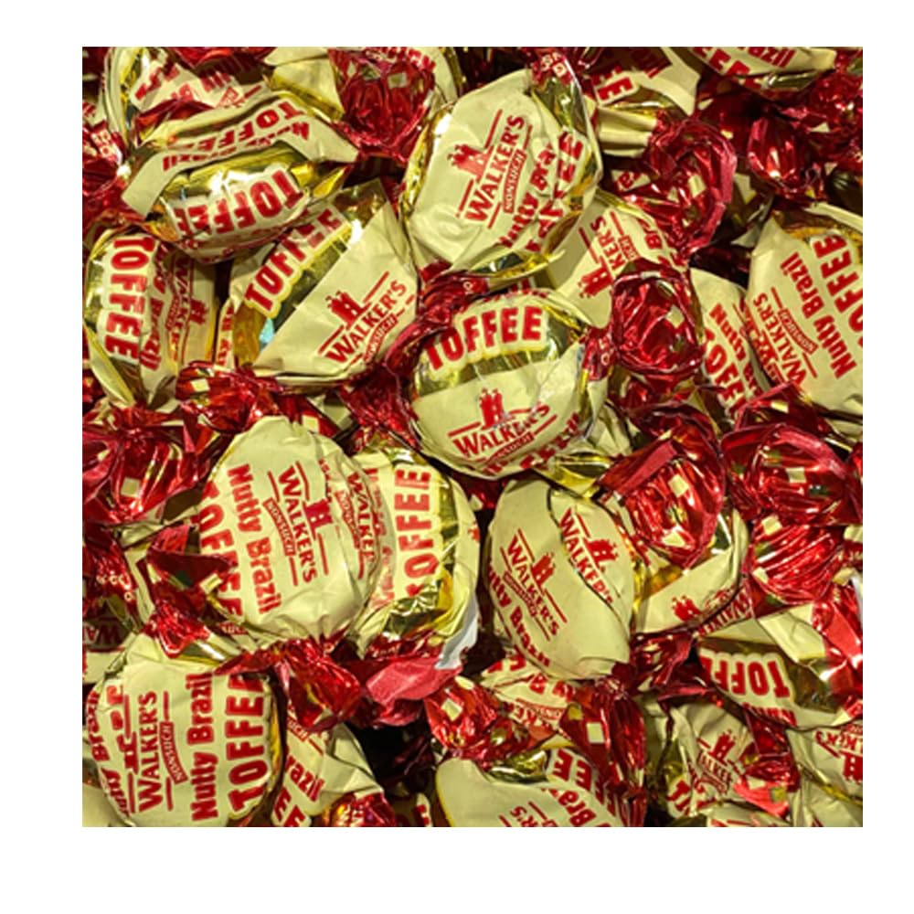 VIMIX Various Flavour Nonsuch Toffee Bag 1kg - Individually wrapped Flavoured Toffees (Nutty Brazil Toffees)