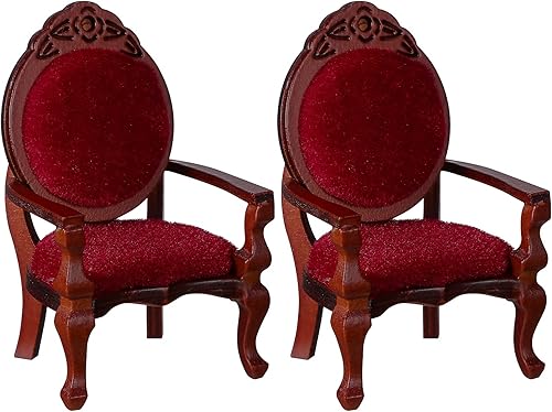 Silla de casa de muñecas en miniatura 112, muebles victorianos en miniatura, silla de casa de muñecas, silla de madera tallada para sofá individual, disponible en Yaxa Peru