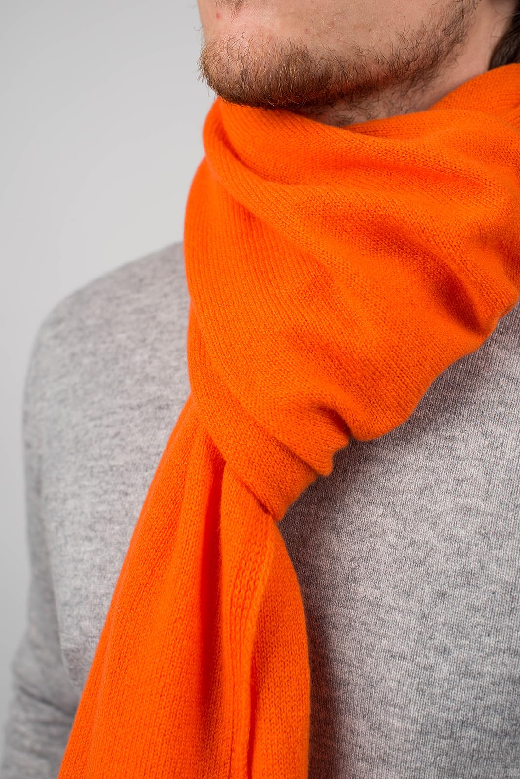 Dalle Piane Cashmere Herren Schal Uni 100% Kaschmir | Halstuch für Büro, Abend und Reisen, 200x35 cm, vier Jahreszeiten, Geschenk für Ihn, Made in Italy