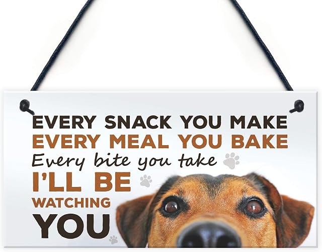 RED OCEAN Dog Signs For Home Funny Dog Lover Gift House Kitchen Sign Animal Dog Gifts