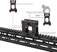 Vista 4 de Phoking Montura de Punto Rojo Soporte Elevador Picatinny para Miras T1 T2 H1 H2 Compatible con Todas las Ópticas de Huella