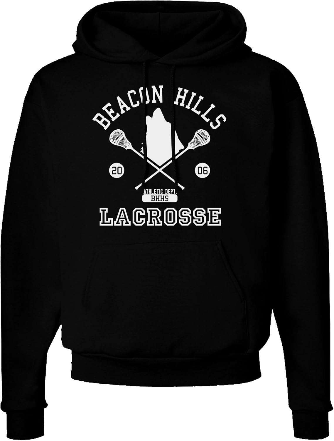 TOOLOUD Beacon Hills Lacrosse Wolf Dark Hoodie Sweatshirt Hooded Pullover Pockets