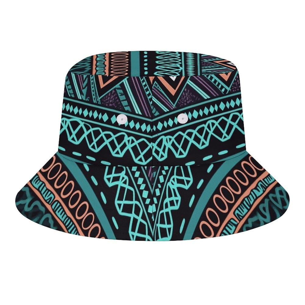Unique Aztec Pattern Bucket Hat Packable Cute Fisherman Sun
