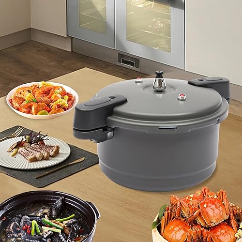 Miniatura 3 de LYNICESHOP Olla a presión de aluminio, estufa de gas, estufa eléctrica, olla a presión de 9 litros9.5 cuartos de galón, cocina deliciosa comida en