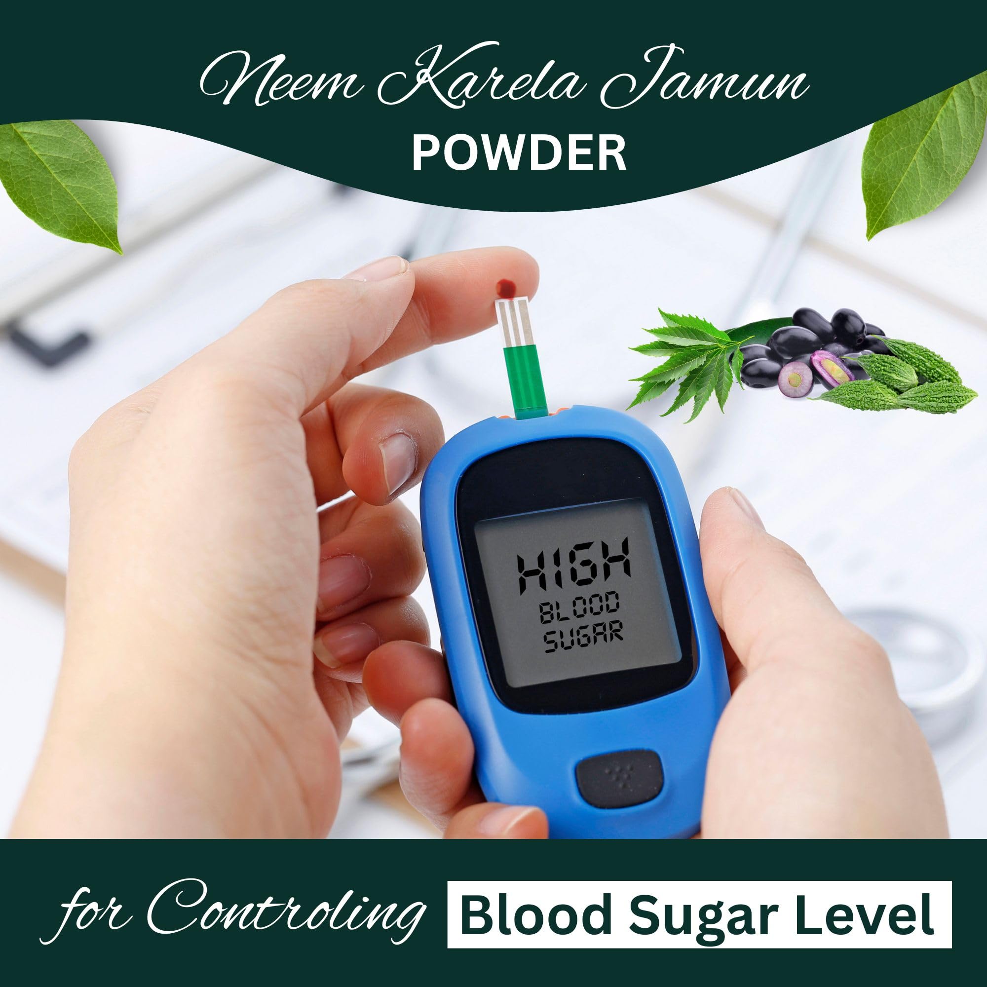 Brijbooti Neem Karela Jamun Powder For Health Care - 300 Gr (100 Gr Each) — Amazon image 3
