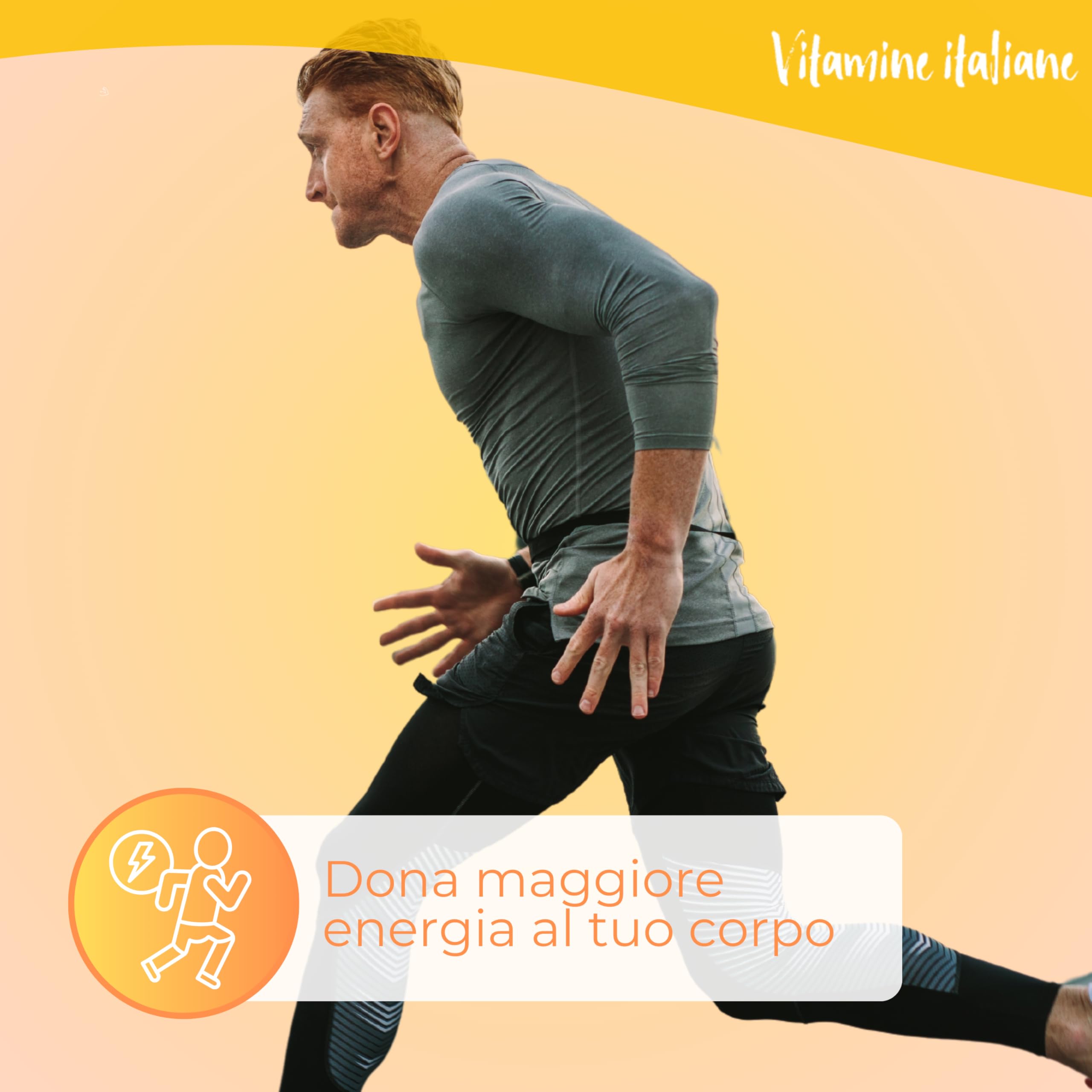 Vitamine Italiane® - Integratore Multivitaminico Completo - a base di Vitamine A, B, C, D, E, H, Zinco, Ferro, Potassio e Acido Folico - Senza Additivi - Made in Italy (60 Capsule (Confesione da 3))