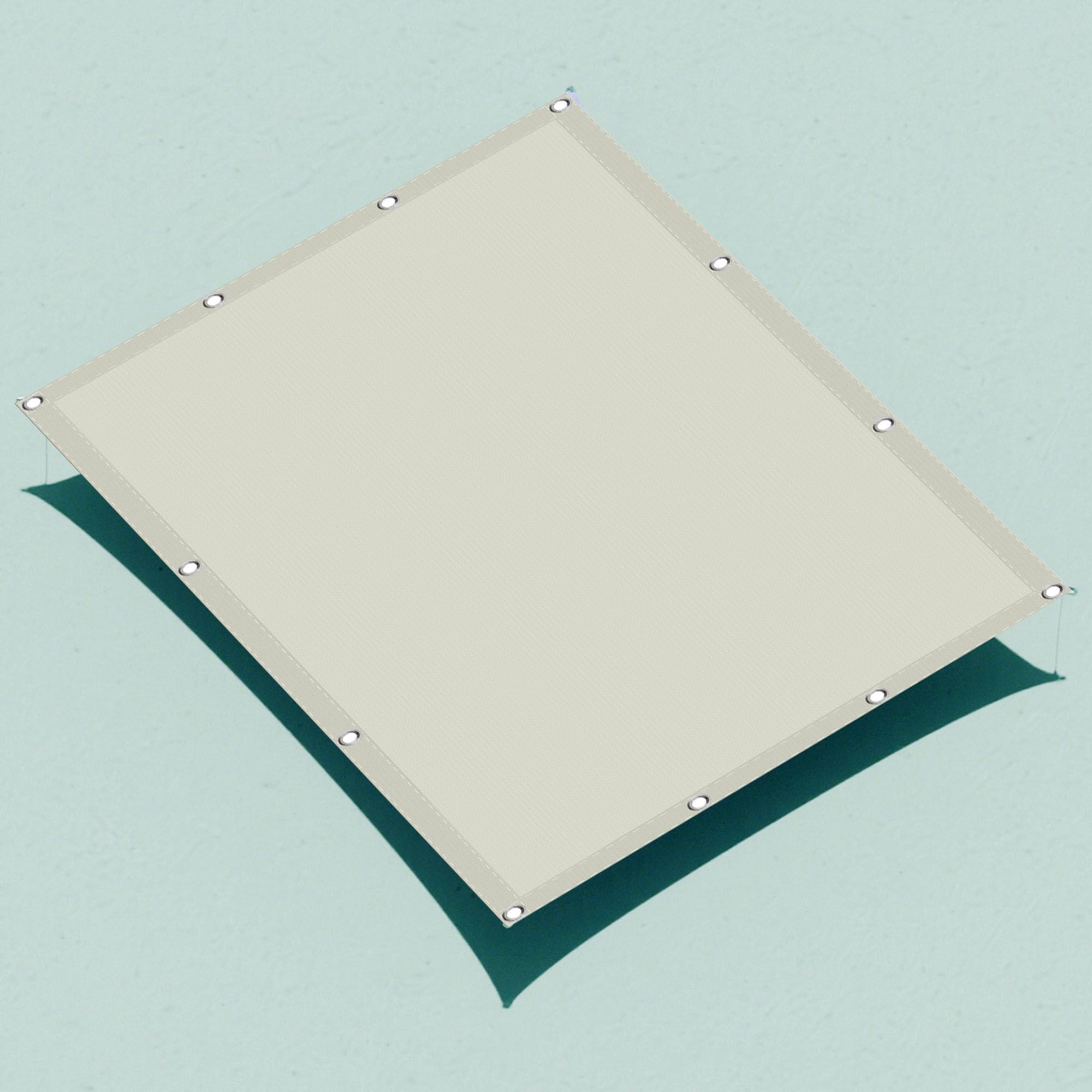 Voiles solaire beige rectangulaire 1.3 x 4.5 m imperméable anti-UV