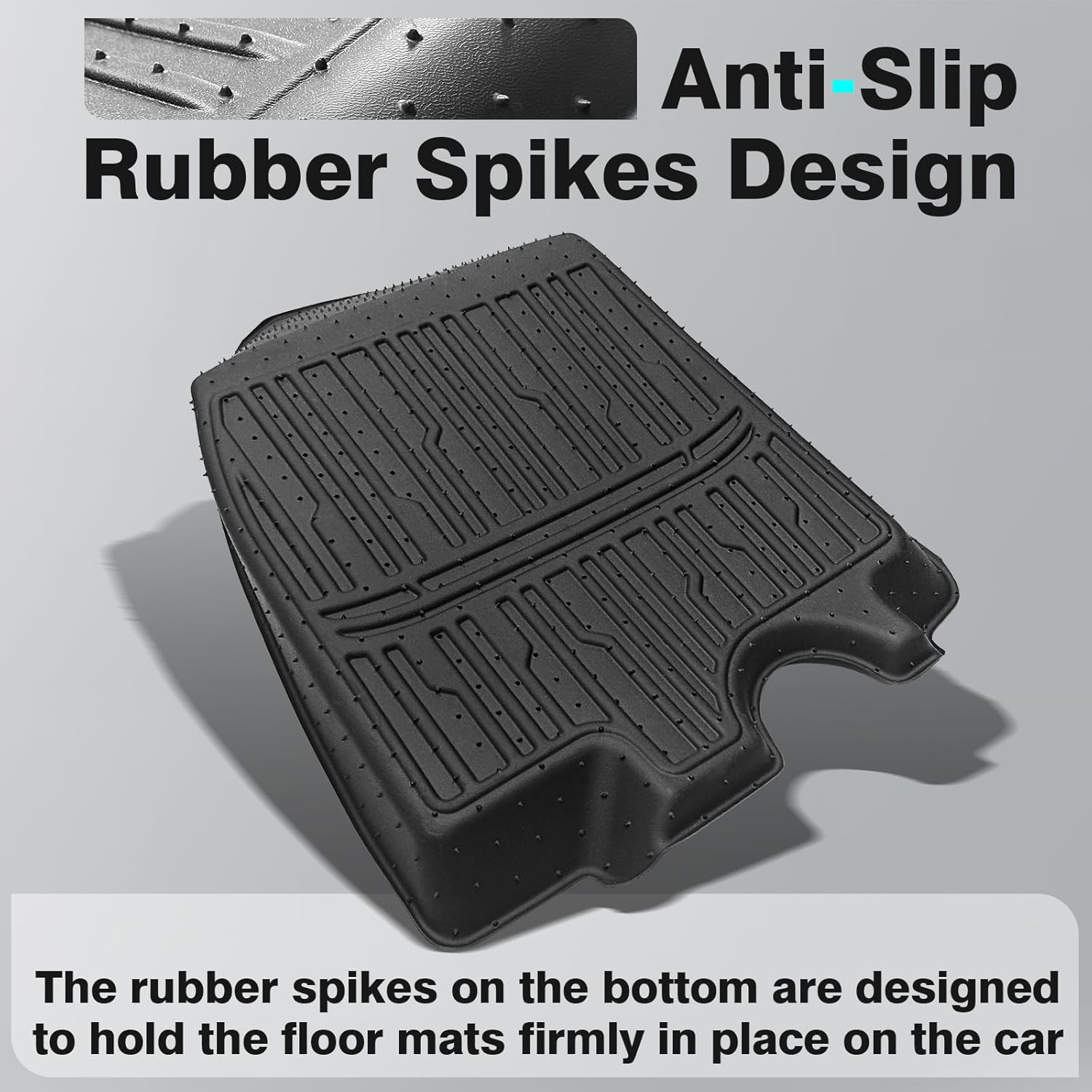 BestEvMod All Weather Liner Floor Mats Compatible with Chevrolet Equinox EV 2026 2025 2024 Accessories Heavyduty Anti-Slip 3D Pattern Waterproof Protect Liner 1st & 2nd Rows Set (Floor Mats) - Image 4