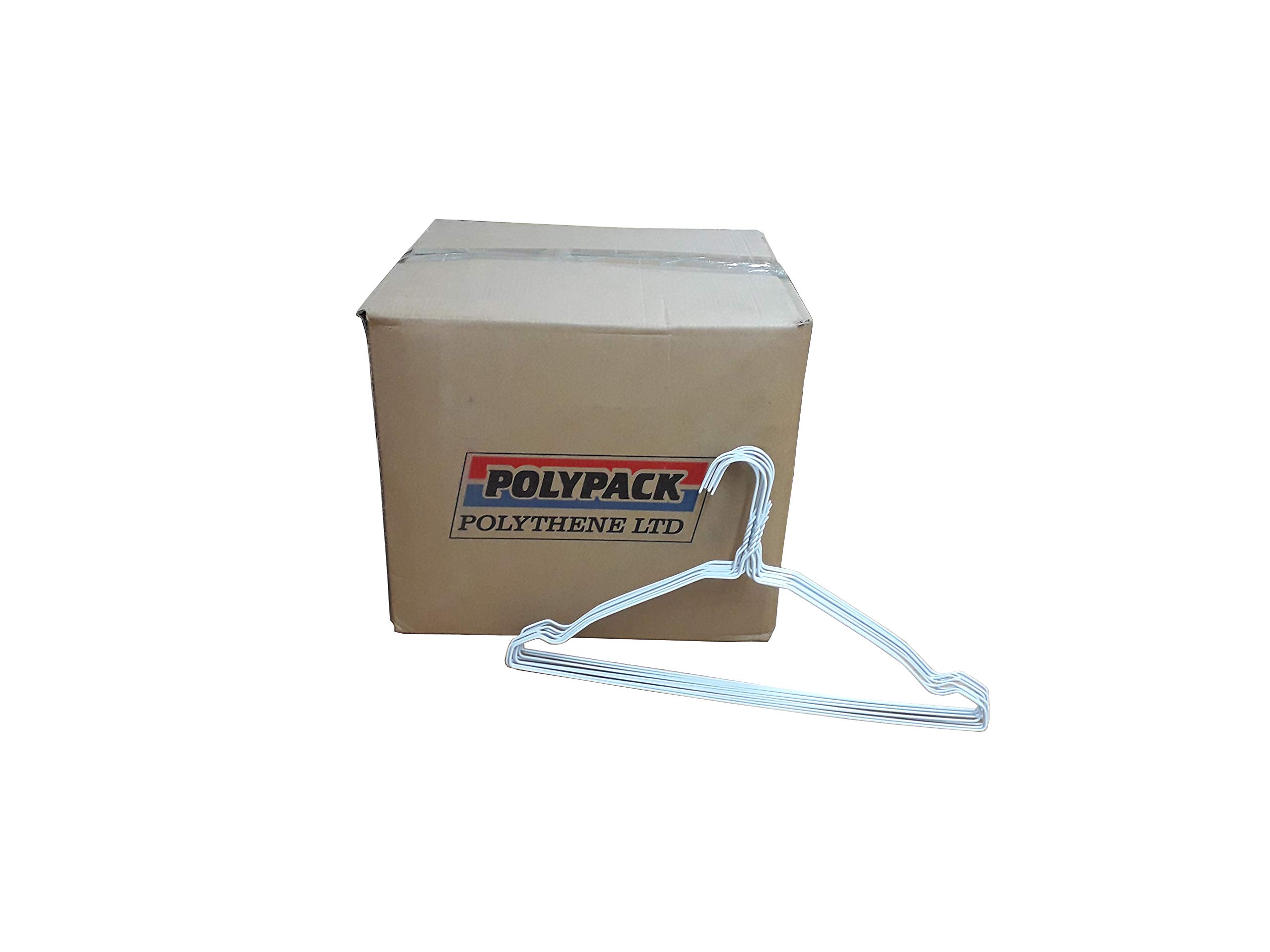 Extra Strong Notched WHITE Wire Coat Dress Hangers (13G) 16"/40cm UK Brand