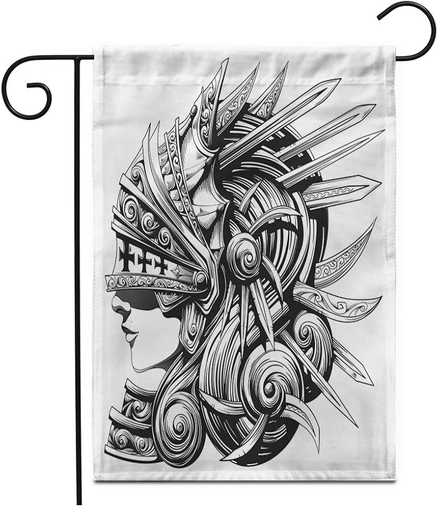 bandiere medievali - 5 12.5 'x 18' Bandiera da Giardino Donna Bella Ragazza Guerriera in Armatura Lama da Cavaliere Bandiere da Cortile Decorative da Esterno bifacciali da Esterno medievali : Amazon.it: Giardino e giardinaggio