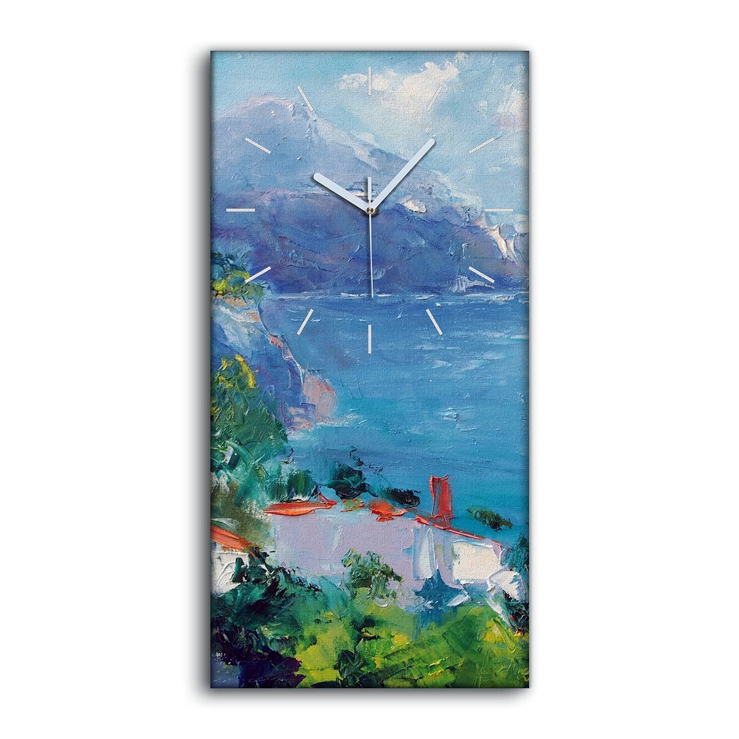 Horloge sur toile sans tic tac pour dormir decoration de mer 30x60