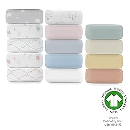 Newton Baby Fitted Crib Sheet (2-Pack) - Ultra Breathable and Soft, Organic Cotton, Fits All Standard Cribs, Oatmeal