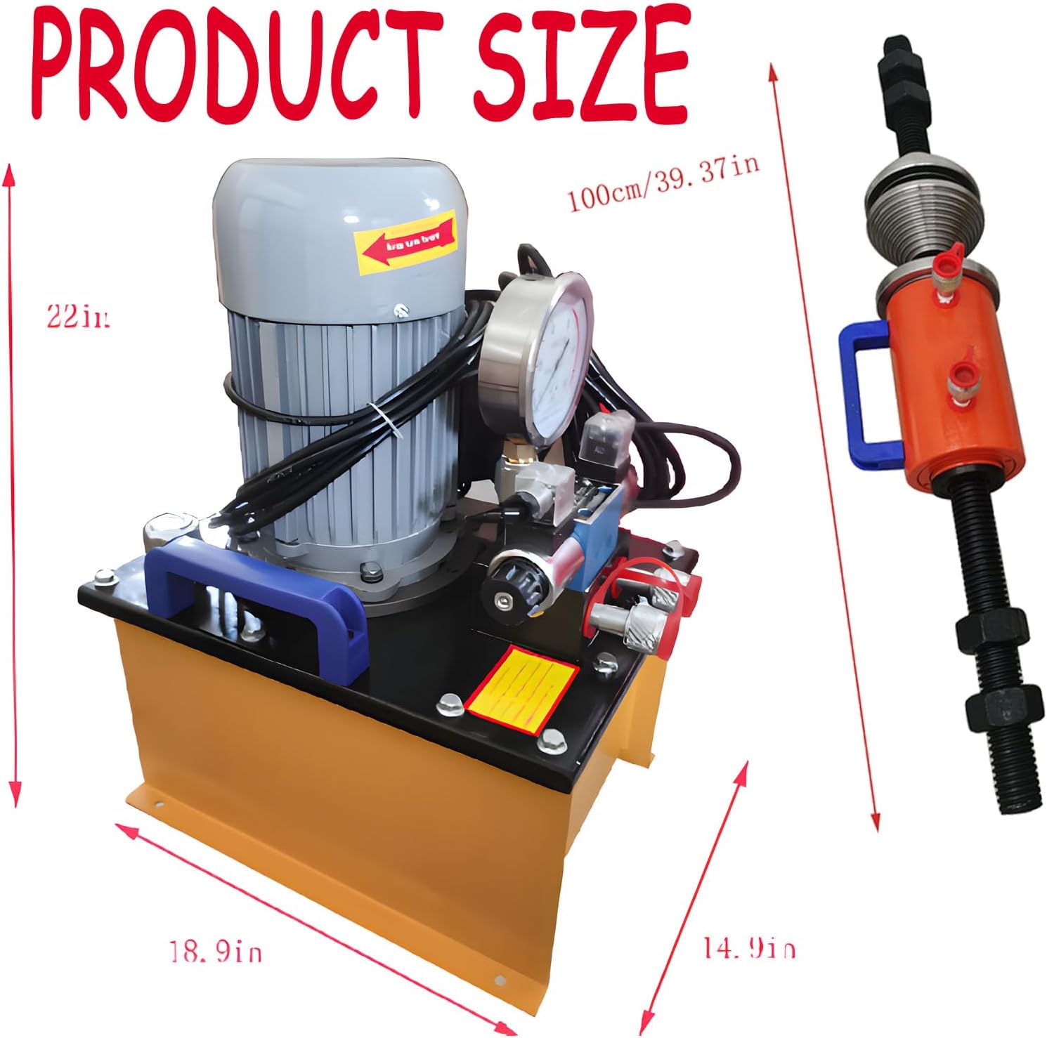 220V 1.5KW Electric Portable Sleeve Pressing Machine 70T Hydraulic Crawler Pin Pressing Machine Track Dismantling Machine with Electromagnetic Foot Pump and Hydraulic Gauge
