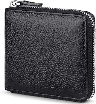 Amazon.com: Huztencor Zipper Wallet Men Leather RFID