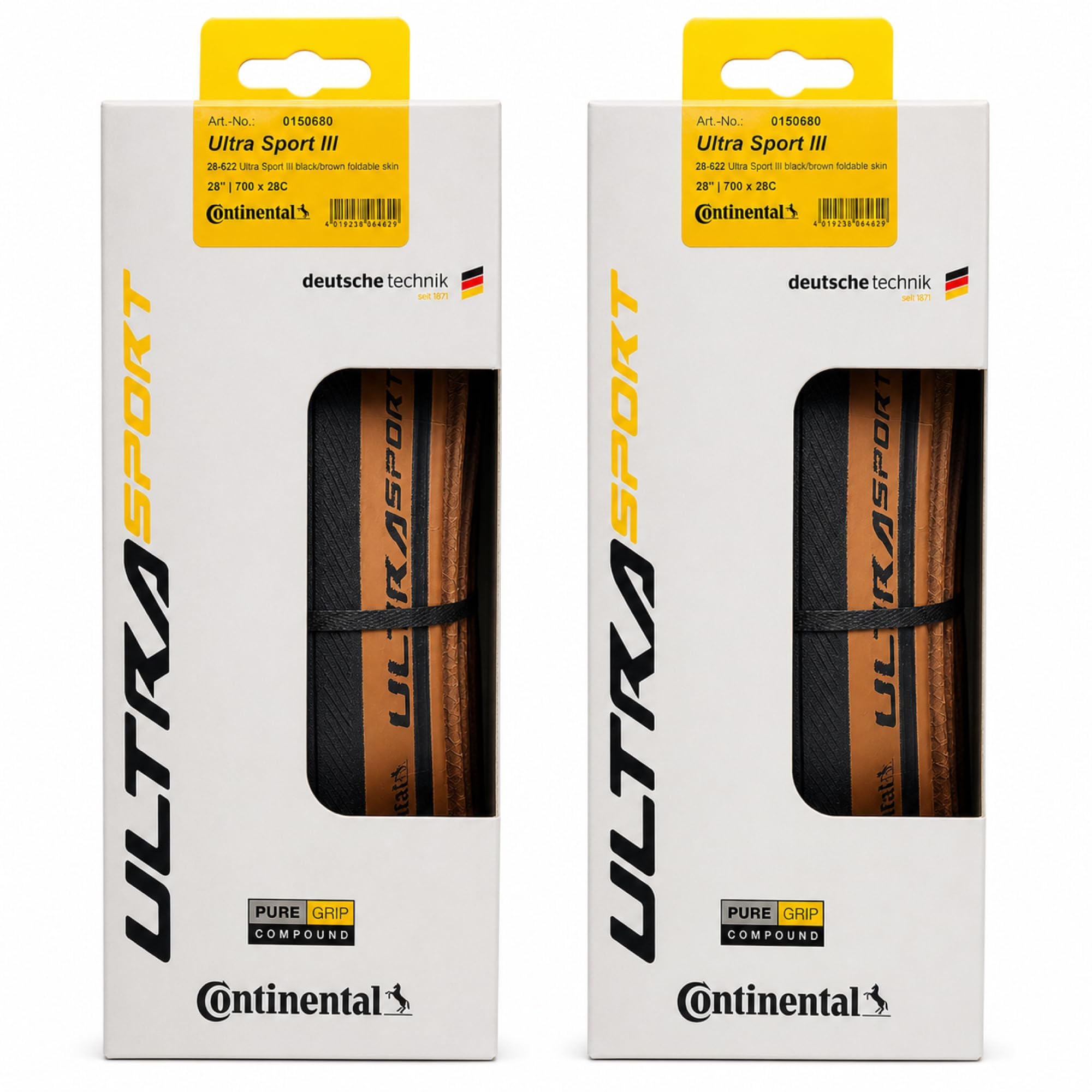 Amazon | Continental Ultra Sport III 700x28 ブラック/ブラウン