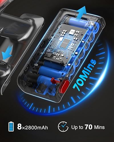 Miniatura 3 de Aspiradora inalámbrica, 600 W50 KPa70 minutos para el hogar, aspiradora de pie con cepillo antienredos y pantalla táctil OLED, aspiradora para pisos