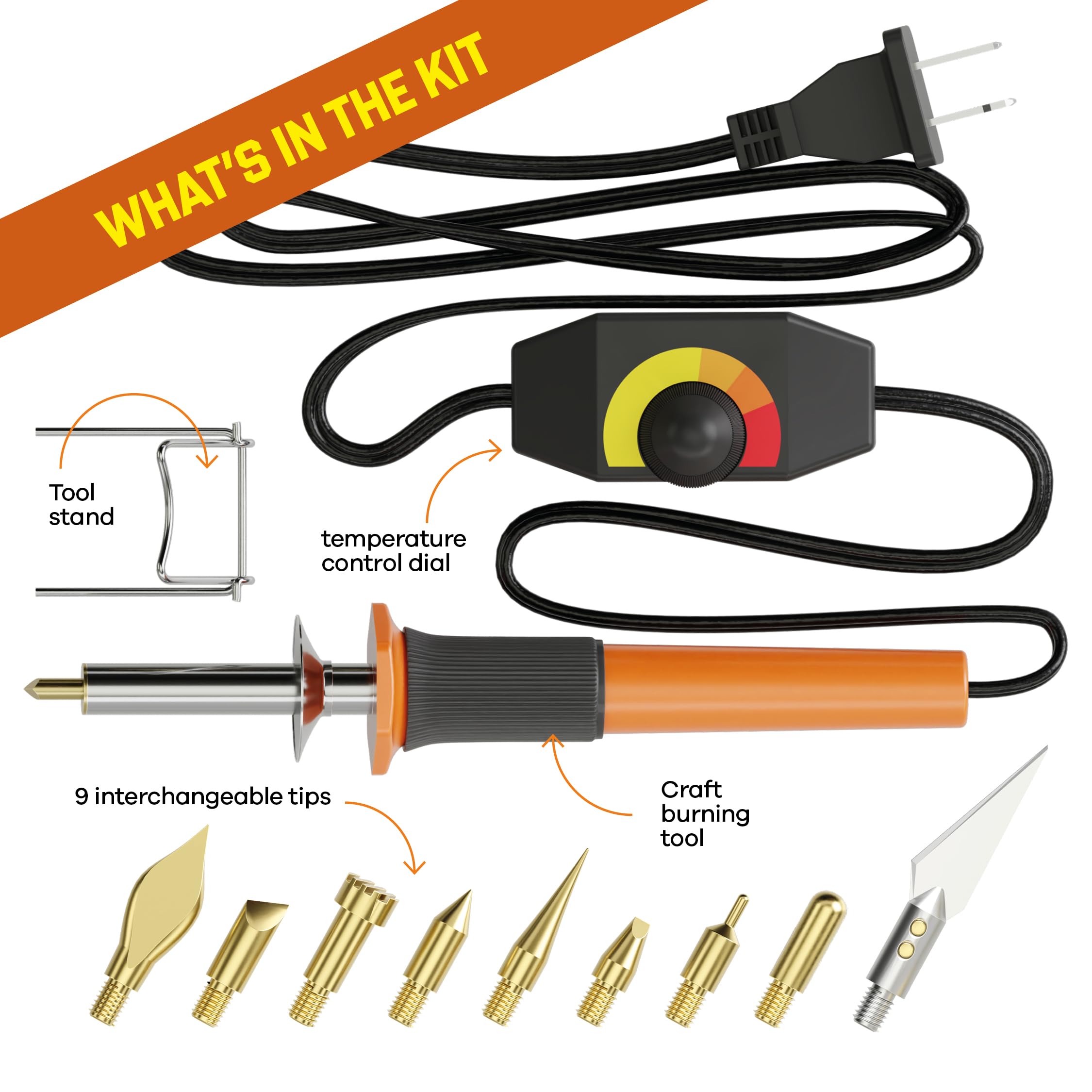 Wood Burning Tool Pen - Craft Burning Kit -8