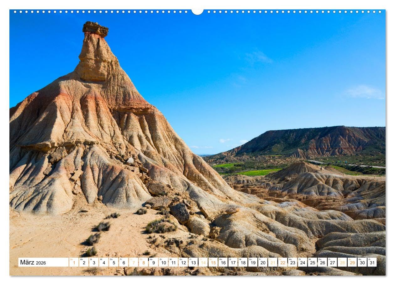 Wüsten in Spanien (hochwertiger Premium Wandkalender 2026 DIN A2 quer), Kunstdruck in Hochglanz: Entdecken Sie faszinierende Landschaften in Spanien. (CALVENDO Orte)
