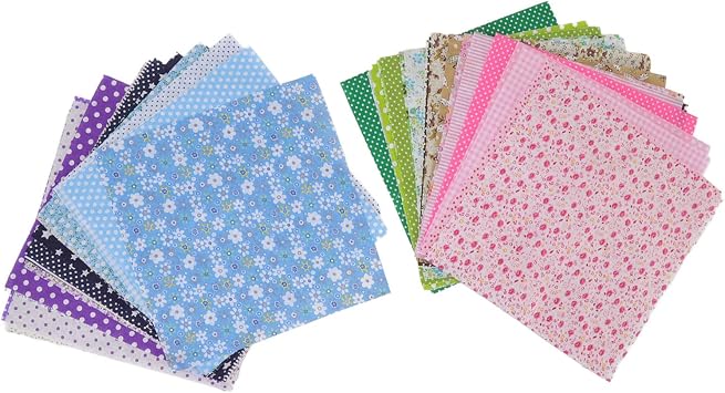 Cotton Quilting Fabric, 9.8x9.8in Assorted Colors Easy Ironing Multi Purpose Floral Patchwork Fabric, Quilting Fabrics for DIY Sewing Crafts Patchwork Sewing Material Apparel Cloth42 Colors