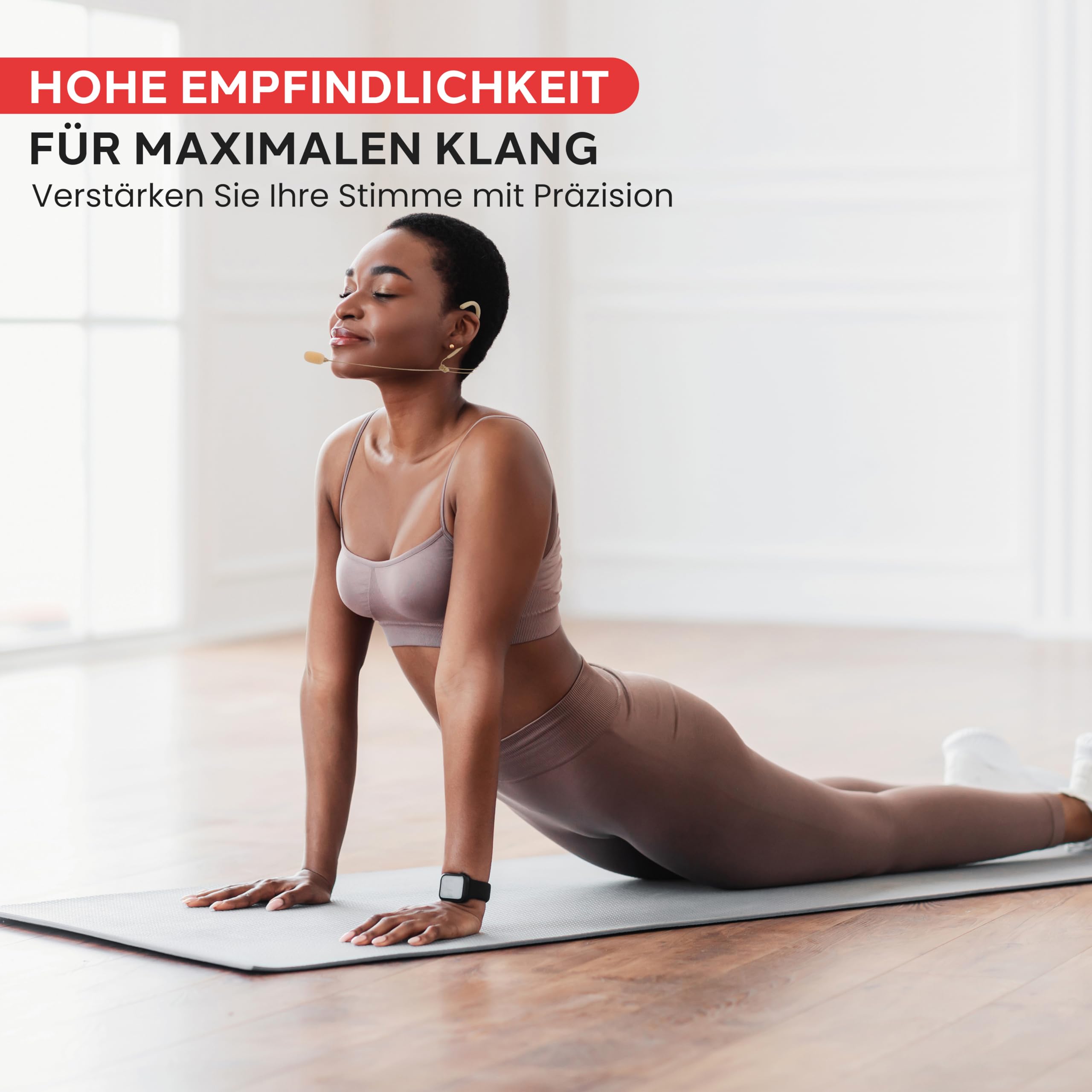 Pyle Doppel- Headset Mikrofon, Kondensator, Über-Ohr-Bügel, Omnidirektional & kabelgebunden, 1,2 m Kabel, 3,5/6,3 mm Adapter, Freihändig mit Windschutz, Ideal für Gesang, Moderation, Bühne