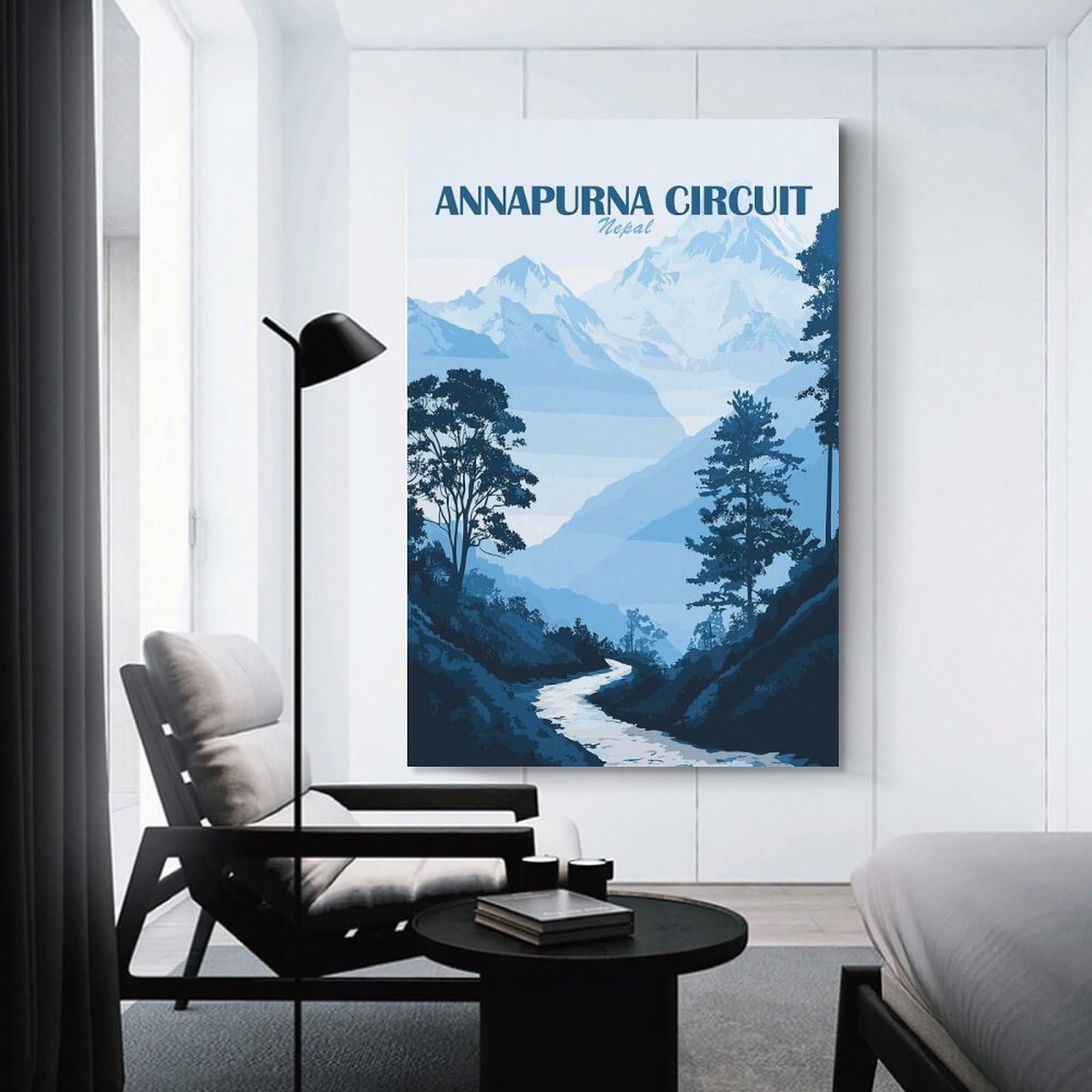 Junmoney Unframe-Style-19-1 Annapurna Circuit Nepal Landscape Art Wall Art Print, 20X30inch(50X75cm), For Bedroom Decor, Cosy Corners Or Studios, Canvas Wall Decor For Personal Spaces
