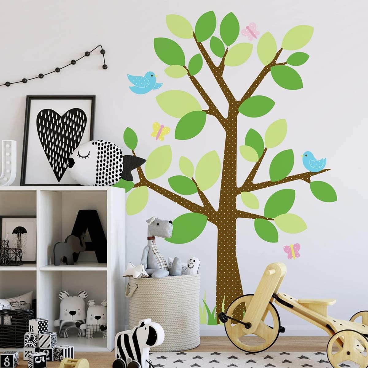 RoomMates RMK1319GM Dotted Tree Peel and Stick Wall Decals , Green