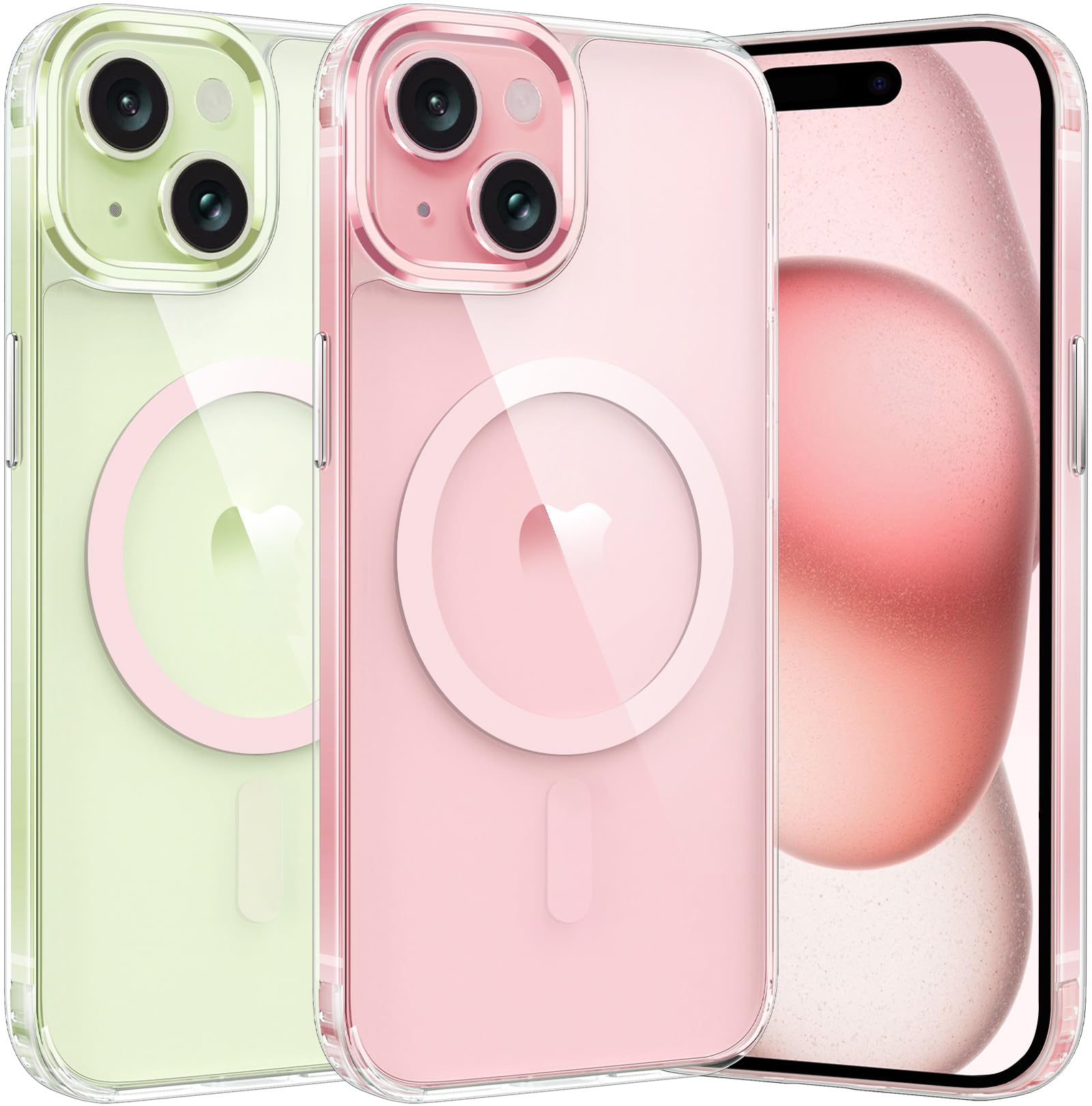 FNTCASE for iPhone 15 Plus Case Clear Compatible with Magsafe | Anti Yellowing, Magnetic, Military Grade Drop Protection, Rugged Shockproof Protective, Transparent Cell Phone Cover