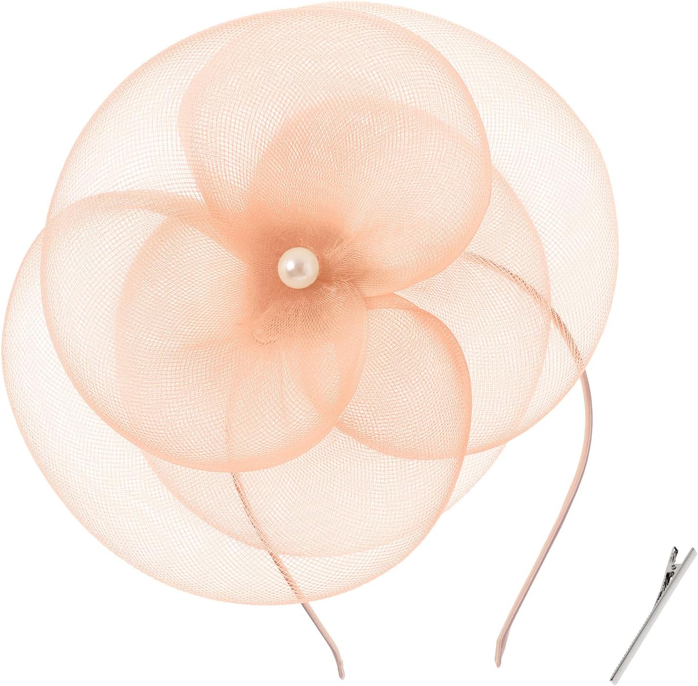 BABEYOND Fascinators Hats for Women - Tea Party Kentucky Hat Derby Headband Elegant Wedding Party Bride Hat with Hair Clip - Image 6