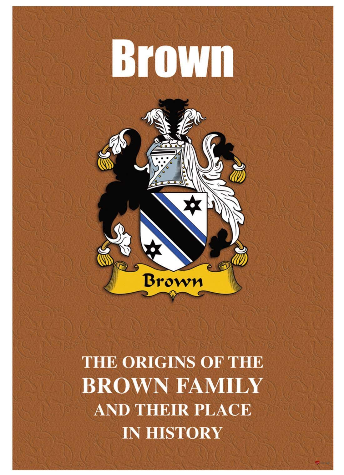 I LUV LTD Brown English Family Surname History Booklet with Brief Historical Facts