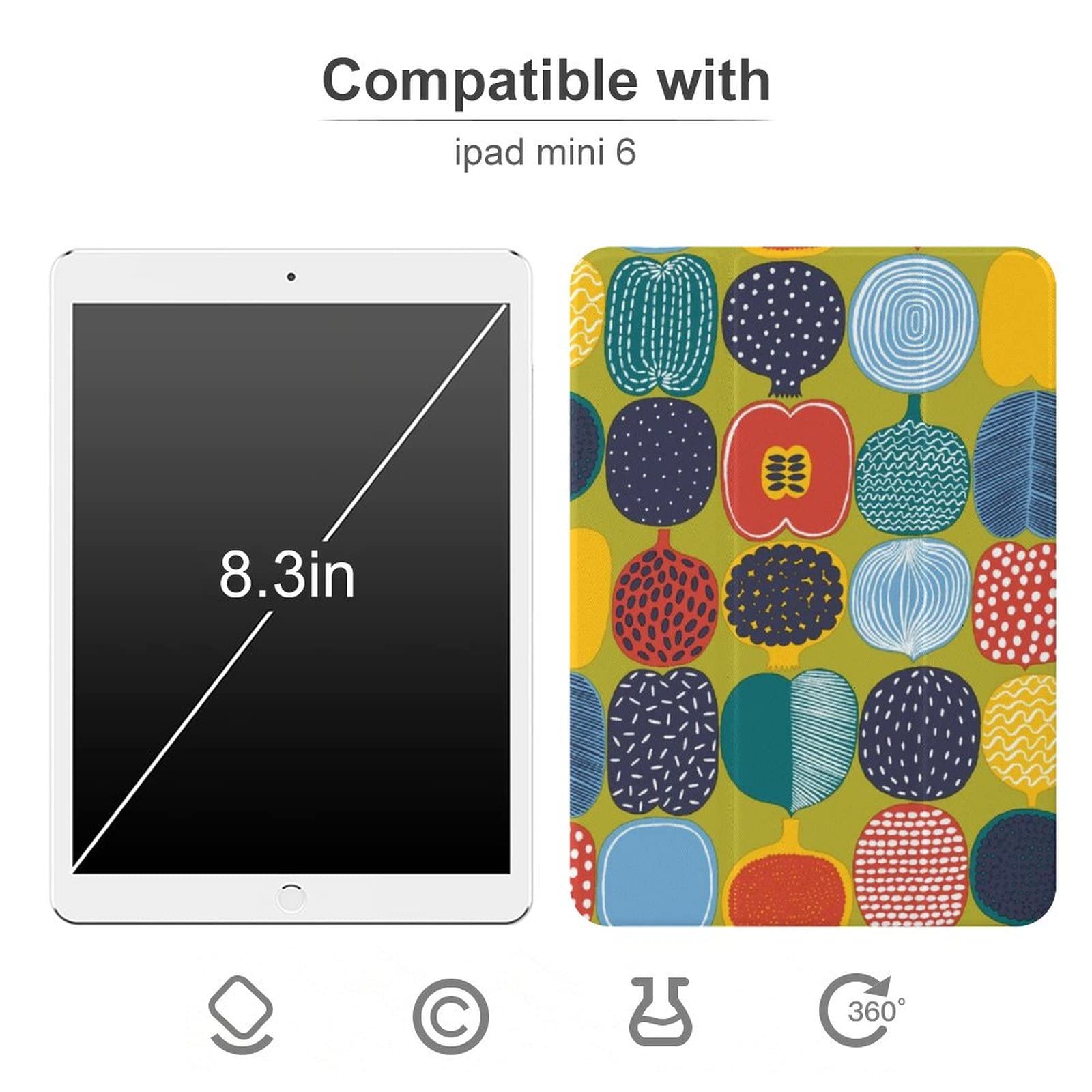 Amazon.co.jp: 【iPad Mini6 ケース】 マリメッコ 花柄 iPad Mini4/5/6