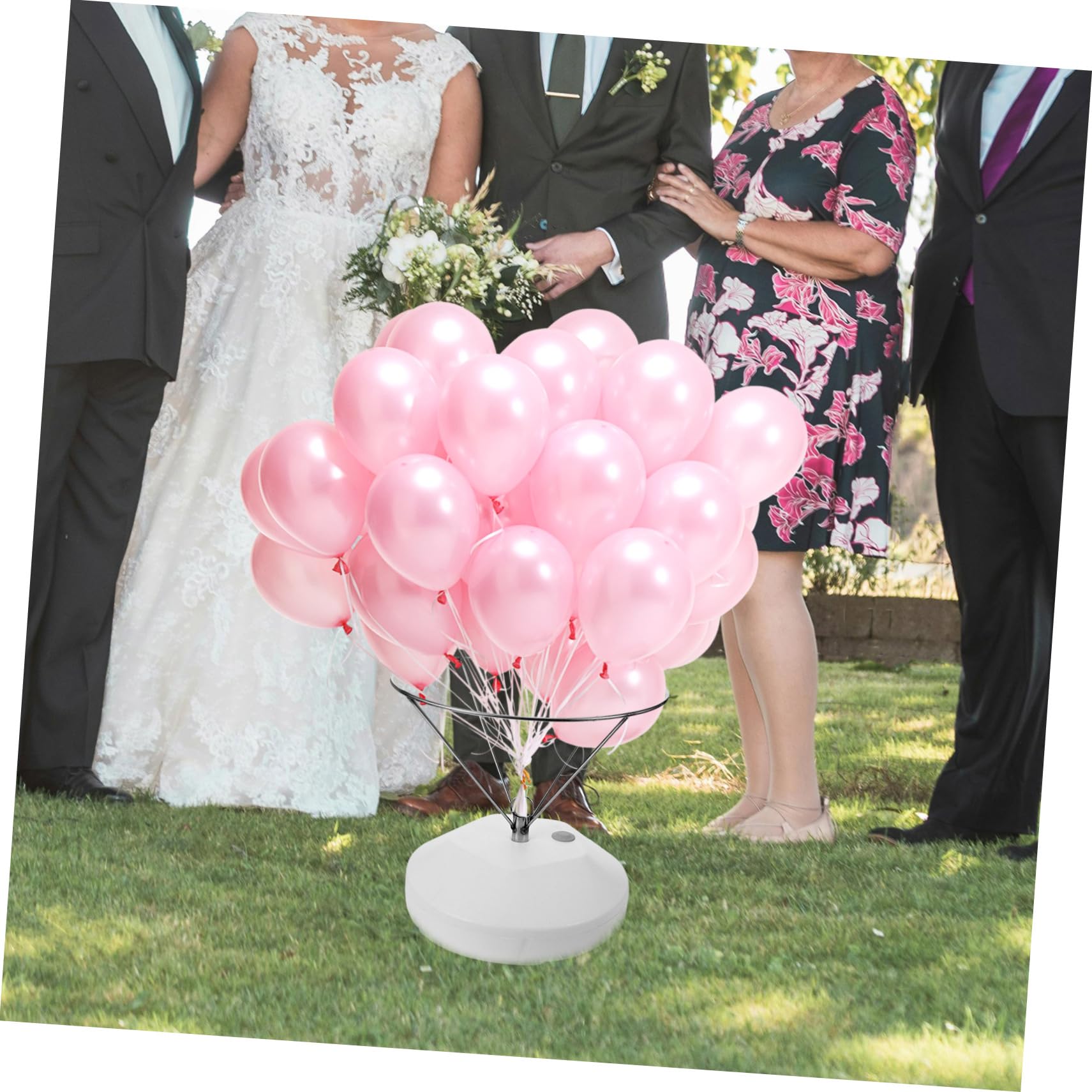 Ballon Präsentationsständer 1 Satz mit Sockel aus Kunststoff und Edelstahl | Windfest, Vielseitig für Verschiedene Ballongrößen und Formen, Halloween Feier, Hochzeit und Party