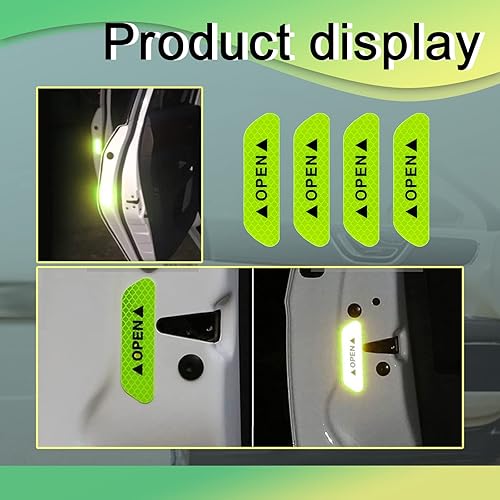 Miniatura 9 de 4 calcomanías universales de advertencia para puerta de automóvil cinta reflectante de seguridad anticolisión accesorios universales para camión