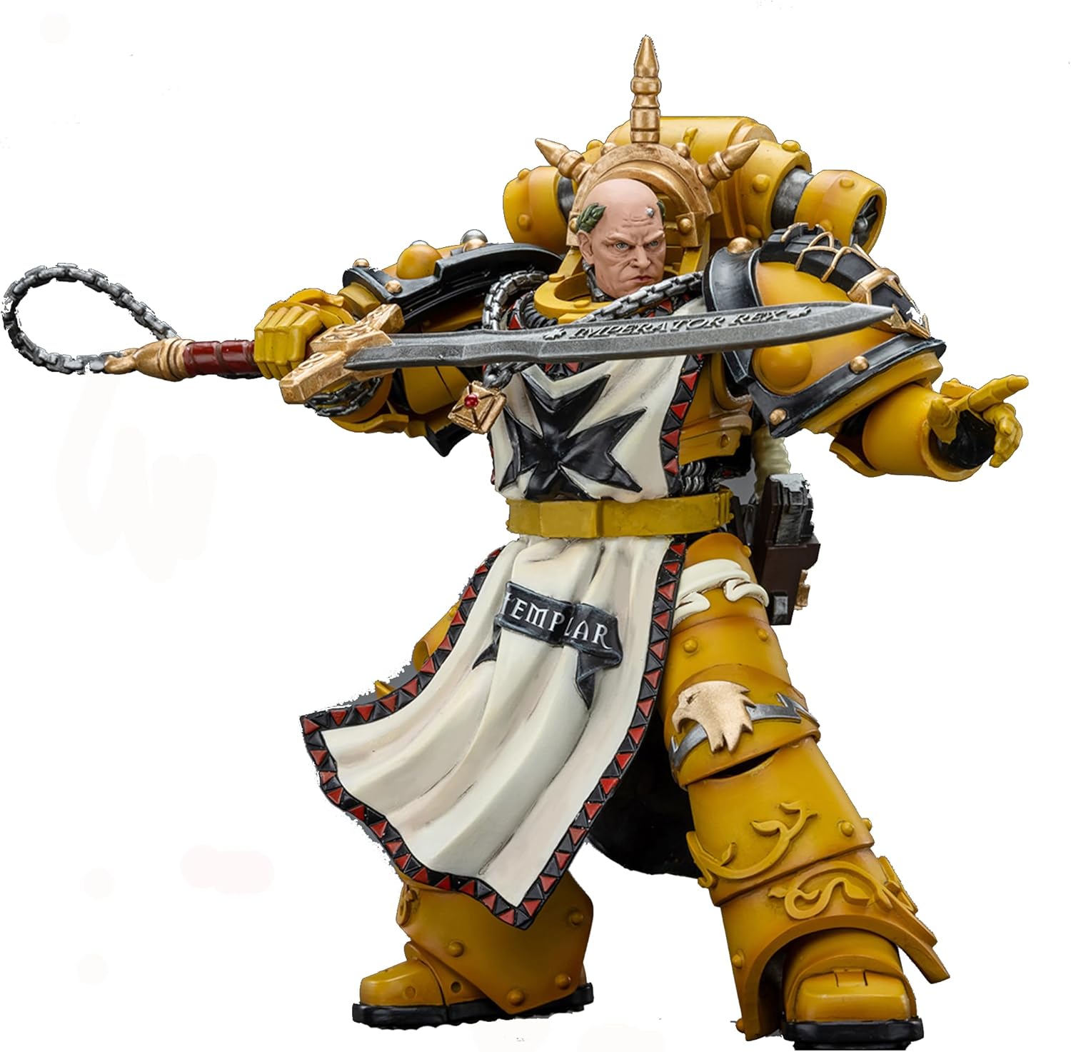 JOYTOY 1/18 Action Figure Warhammer 40,000 Imperial Fists Sigismund First Captain of The Imperial Fists 4.8inch Movable Model Collectible Figurine