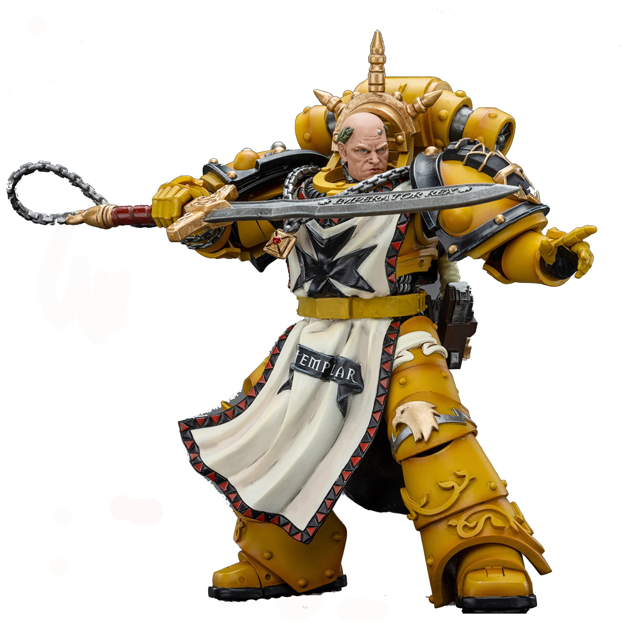 JOYTOY Figurka 1/18 Warhammer 40 000 Imperial Fists Zygmunt Pierwszy Kapitan Pięści Imperialnych Zamówienie 12 cm Ruchomy Model Figurka kolekcjonerska