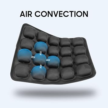 JFT Motorcycle Seat Cushion, Inflatable 3D Air Convection Cushion Pad