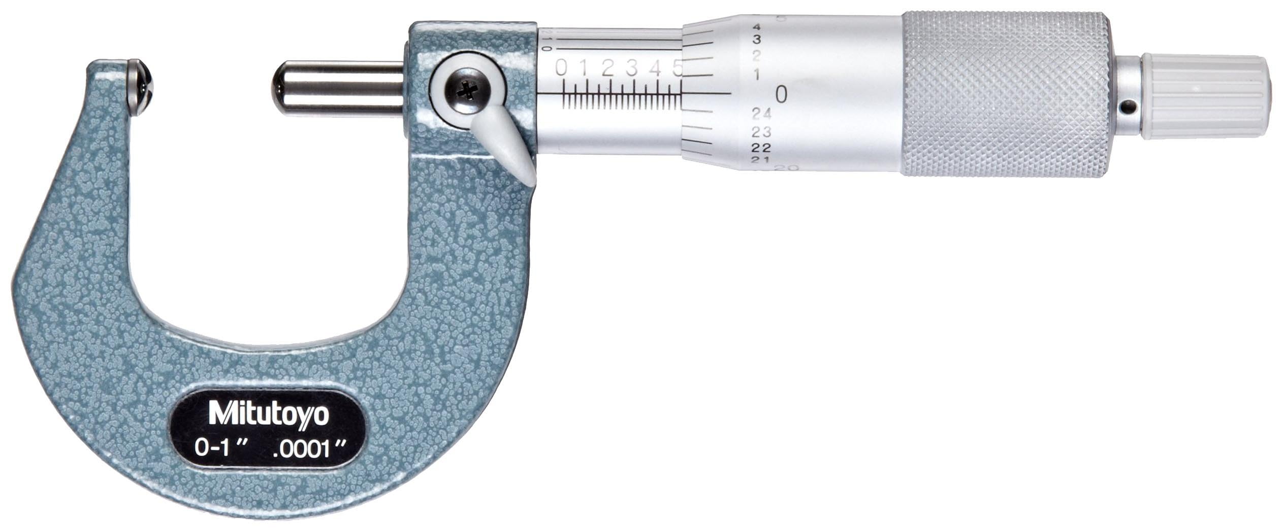 Mitutoyo 115 – 253 serie 115 Tubo micrometre, esférica yunque y husillo, 0 "-1" Rango, 0.0001 "Graduación