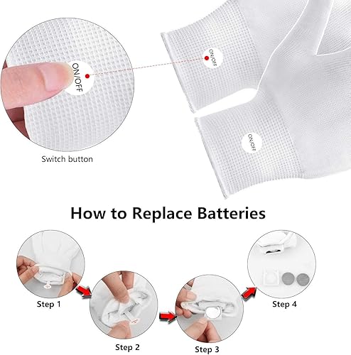 Miniatura 7 de VICSPORT Juguetes para niños, guantes LED de 12 colores, regalos para niños y niñas de 6 a 12 años, rellenos de calcetines para niños, adolescentes,