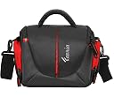 Favria Camera Bag for DSLR & Mirrorless – Fits Nikon, Canon, Sony – Camera Bag for Travel – Shockproof Sling Case for Lens – Water-Resistant Compact Photography Bag (Black Red) gallery image
