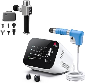 PerVita Medical Extracorporeal Shock Wave Therapy Machine PSP10 and Professional Massage Gun PMP30