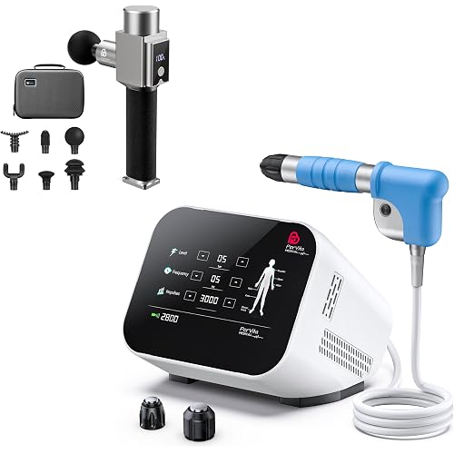 PerVita Medical Extracorporeal Shock Wave Therapy Machine PSP10 and Professional Massage Gun PMP30