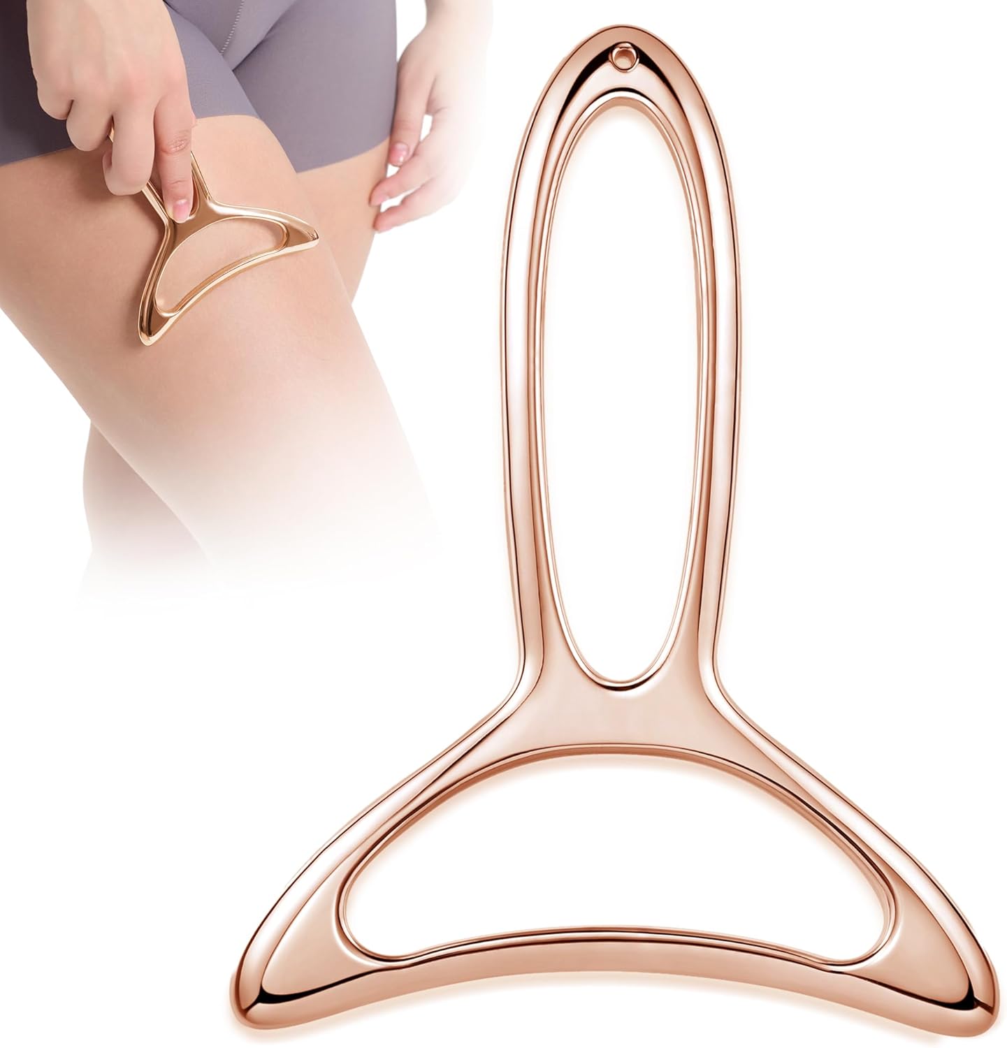 lifechill Lymphatic Drainage Massager & Anti Cellulite Massage Tools for Body Sculpting, Metal Gua Sha & Muscle Scraper Tool Pain Relief Deep Tissue, Gifts for Women, Gold (M)