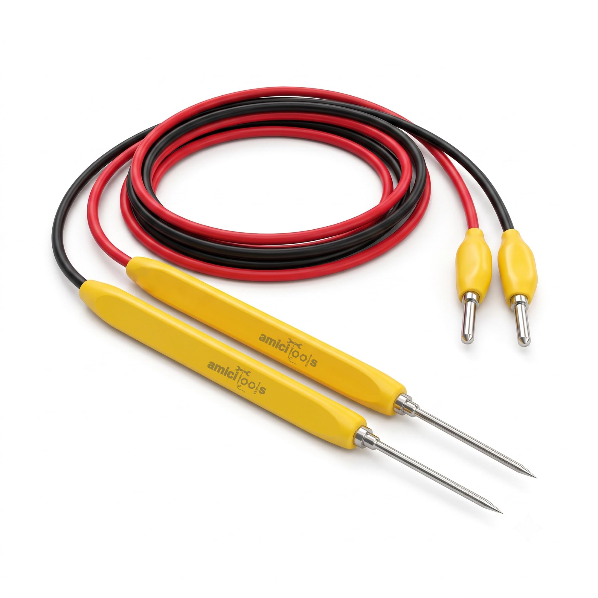 amiciTools Reusable Extra Long Pins Test Leads Probe Replacement Pair Cable for Digital Multimeter, Reusable Probes-image-8
