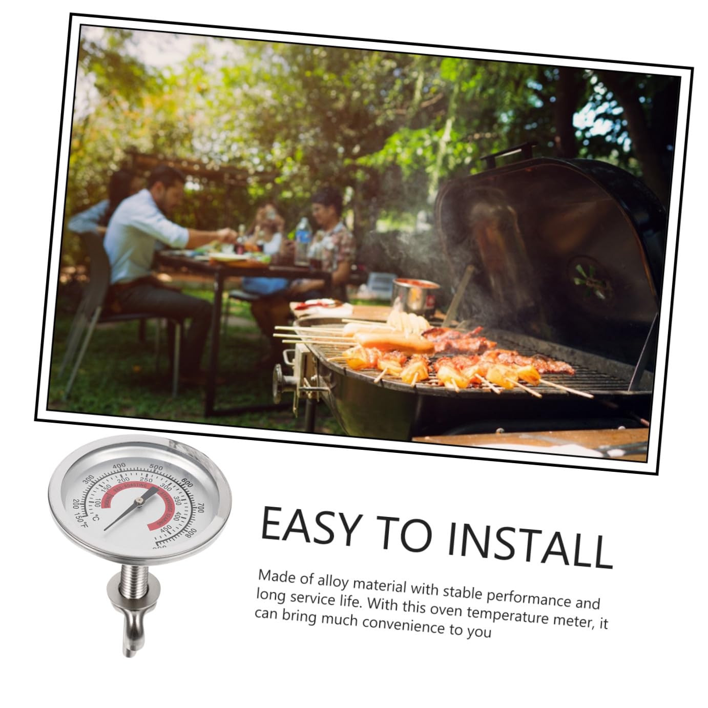 BESPORTBLE 5pezzi Termometro Da Forno Bimetallico Per Bbq e Cucina Misurazione Precisa Della Temperatura Design Compatto e Facile Da Usare Per Grigliate e Cottura Forno