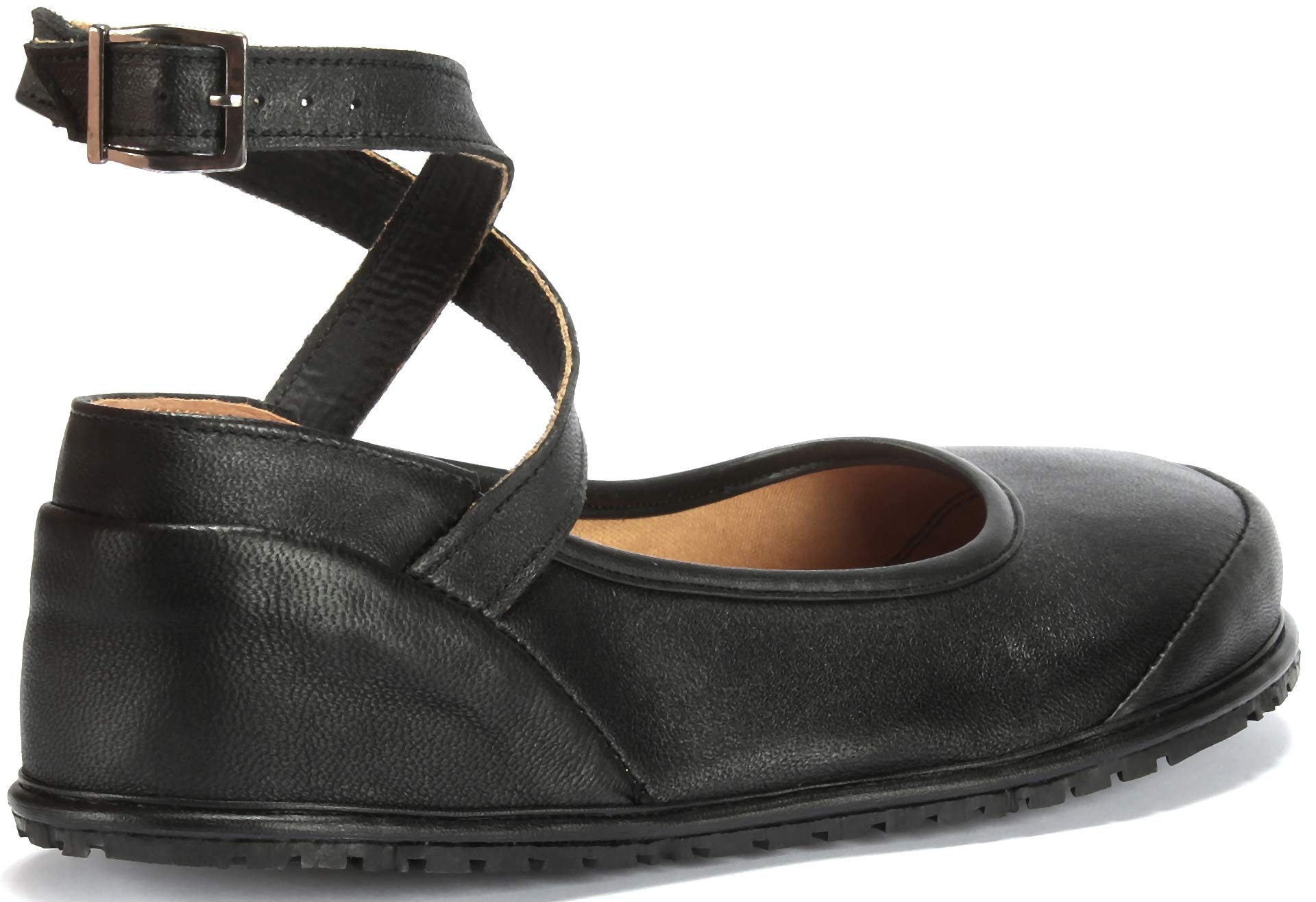 Magical Shoes Wygodne baleriny z paskiem | minimalistyczne buty do chodzenia boso | do noszenia na świeżym powietrzu | na lato i wiosnę | skóra | buty wsuwane | Emma