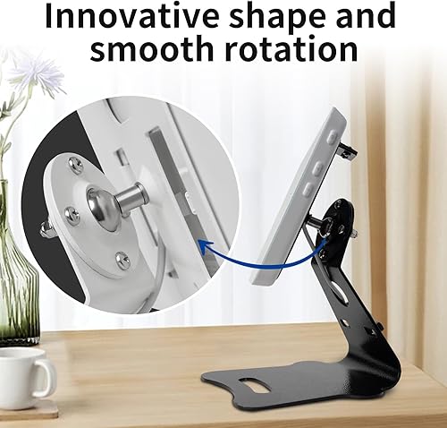 Miniatura 5 de shinar Metal Swivel and Tilt Stand for Echo Hub No Need Mounting Adjustable with 360 Degree Rotatable Desktop Mounting Bracket Stable Big Base